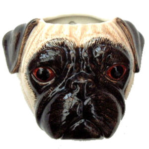 Fawn Pug Wall Vase by Quail Ceramics