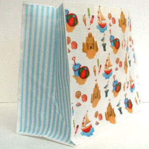 Seaside Pattern Laminated Shopping Bag (Jan Pashley)