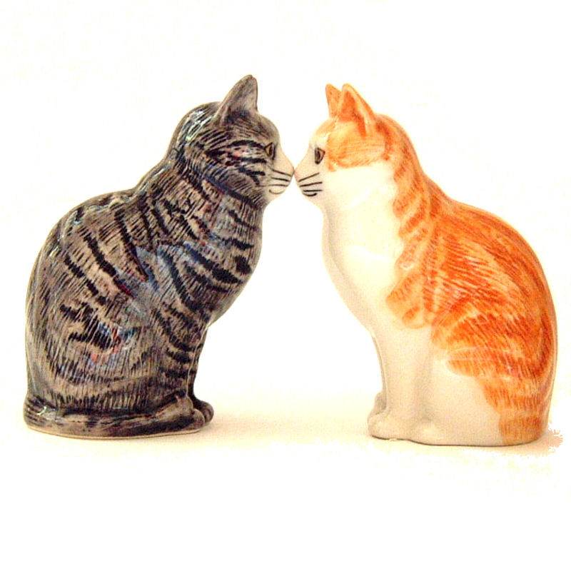 Novelty Salt and Pepper Pots - Cats by Quail Ceramics (Patience and Squash)