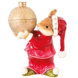 Christmas Mouse with Bauble Trinket Box - Craycombe Trinkets from Arora Design