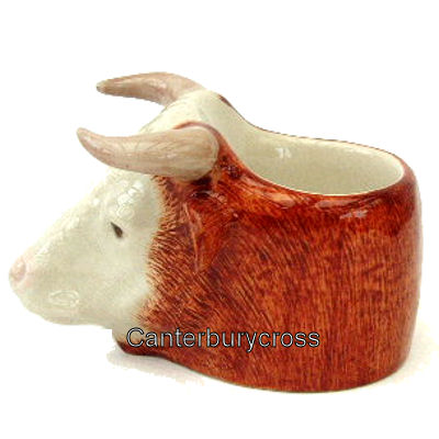 Hereford Bull's Head Eggcup by Quail Ceramics - Image 2