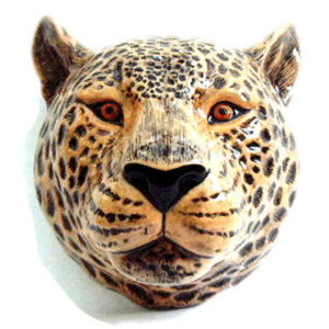 Leopard Wall Pocket/Wall Vase by Quail Ceramics