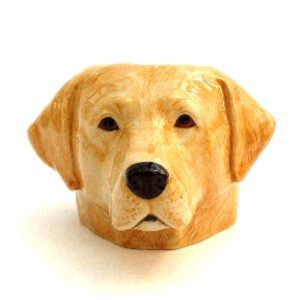 Golden Labrador's Head Eggcup by Quail Ceramics