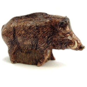 Wild Boar Figure (male) by Quail Ceramics
