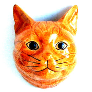 Vincent, a Ginger Tabby Cat Wall Vase from Quail Ceramics