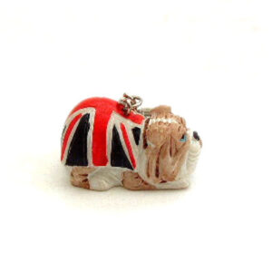 Bulldog Keyring - head down