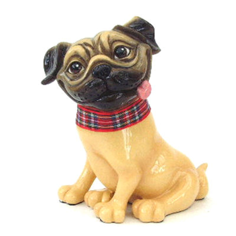 Fawn Pug Figure - Podge, a Little Paws Figure by Arora Design
