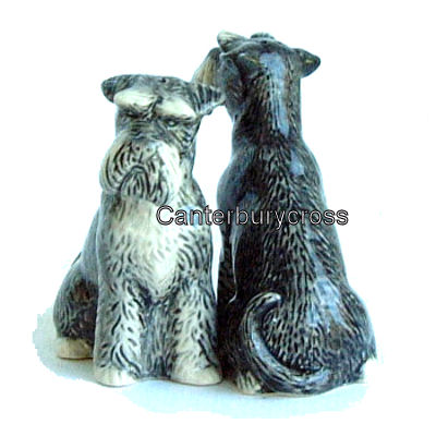Schnauzers Novelty Salt and Pepper Shakers by Quail Ceramics - Image 2