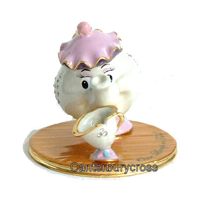 Mrs. Potts and Chip Jewelled and Enamelled Trinket Box - from Disney's Beauty and the Beast - Image 2