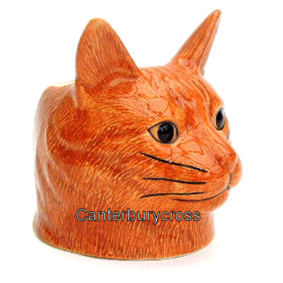 Ginger Cat's Head Egg Cup - Vincent by Quail Ceramics - Image 3