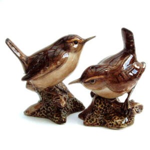 Wrens Salt and Pepper Set by Quail Ceramics
