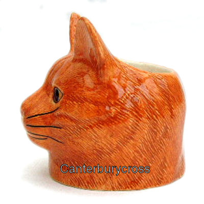 Ginger Cat's Head Egg Cup - Vincent by Quail Ceramics - Image 2