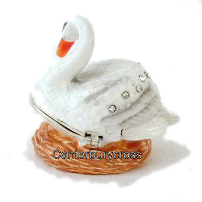 Swan & Cygnets Jewelled and Enamelled Box - Secrets - Image 3