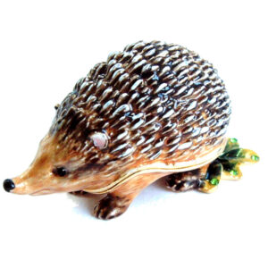 Hedgehog Jewelled and Enamelled Trinket Box - Arora Design Secrets Range