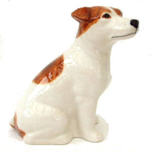 Smooth-haired Jack Russell Figure in Brown and White by Quail Ceramics