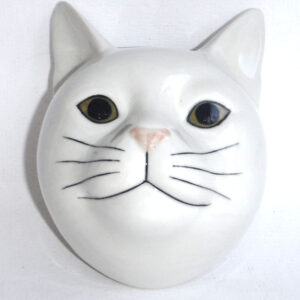 Daisy the White Cat Wall Vase (small) by Quail Ceramics