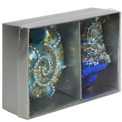 Shells Glass Christmas Tree Bauble Set - Image 2