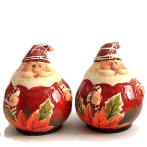 Round Santas Salt and Pepper Pots
