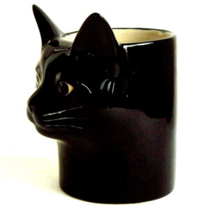 Lucky the Black Cat Pencil Pot by Quail Ceramics