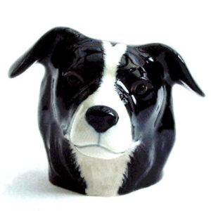Border Collie's Head Egg Cup by Quail Ceramics