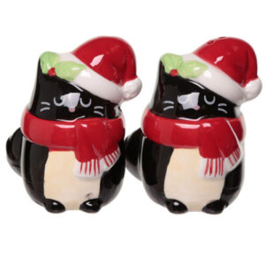 Christmas Cat Novelty Salt and Pepper Set