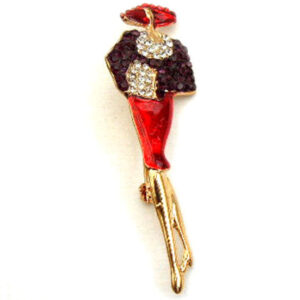 Lady in Red Brooch