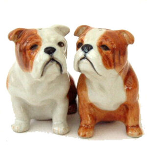 English Bulldogs Cruet by Quail Ceramics