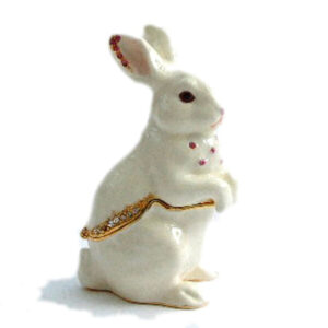 White Rabbit Jewelled and Enamelled box
