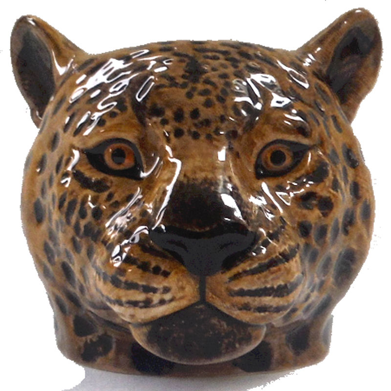 Leopard's Head Eggcup by Quail Ceramics