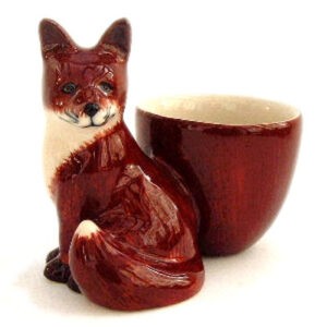Fox with Egg Cup by Quail Ceramics - Slightly Imperfect