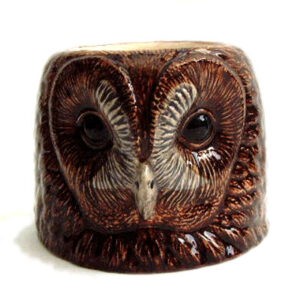 Tawny Owl's Head Egg Cup by Quail Ceramics