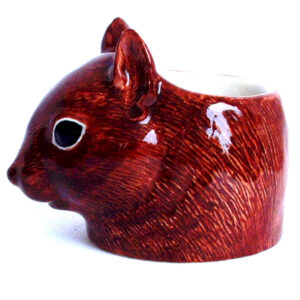 Red Squirrel's Head Eggcup by Quail Ceramics