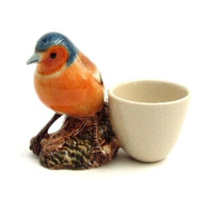 Chaffinch with Eggcup by Quail Ceramics
