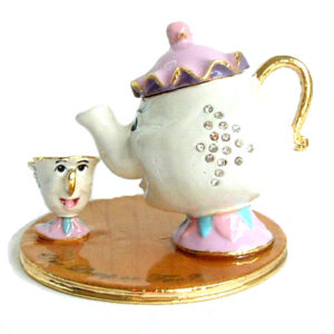Mrs. Potts and Chip Jewelled and Enamelled Trinket Box - from Disney's Beauty and the Beast
