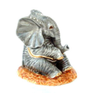 Baby Elephant Jewelled & Enamelled Box with a Secret