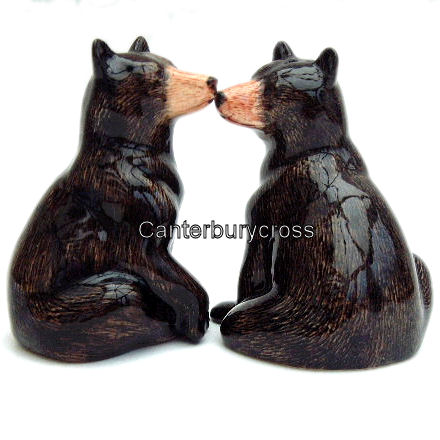 Black Bear Salt and Pepper Shakers by Quail Ceramics - Image 2