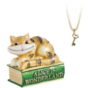 Alice in Wonderland Cheshire Cat Jewelled & Enamelled Trinket Bo