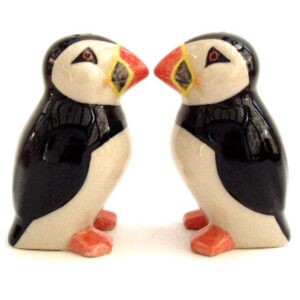 Puffin Salt and Pepper Pots by Quail Ceramics