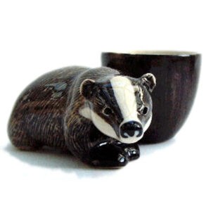 Badger with Egg Cup by Quail Ceramics