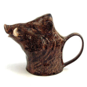 Wild Boar Jug - medium by Quail Ceramics