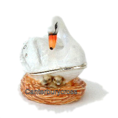 Swan & Cygnets Jewelled and Enamelled Box - Secrets - Image 2
