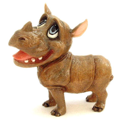 Rhiannah the Rhino, a Little Paws Figure by Arora Design