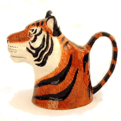 Tiger Jug - medium - by Quail Ceramics