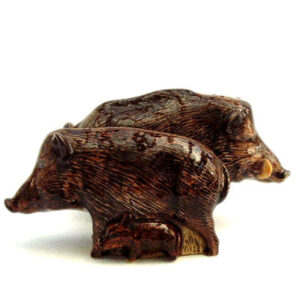 Wild Boar Salt and Pepper Set by Quail Ceramics