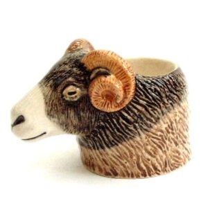 Swaledale Sheep's Head Egg Cup by Quail Ceramics