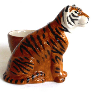 Tiger With Eggcup by Quail Ceramics