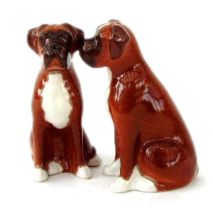 Boxer Dogs Cruet by Quail Ceramics
