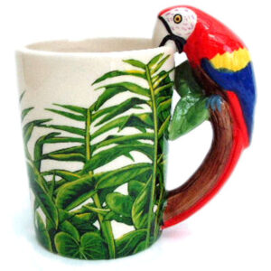 Mug with Macaw- or Parrot-shaped Handle