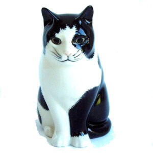 Barney the Black & White Cat Large Flower Vase by Quail Ceramics