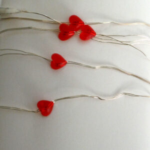 Red Hearts LED Light String/Fairy Lights, with Batteries